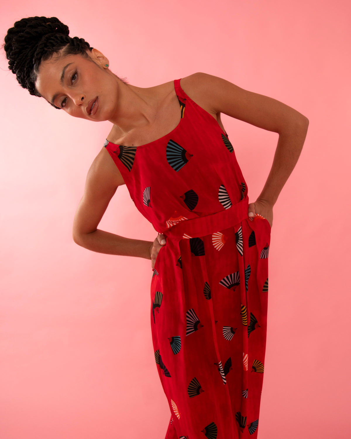 VESTIDO FIT LEQUE VERMELHO