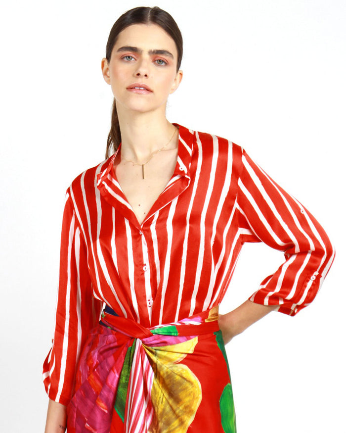 CAMISA T STRIPES VERMELHA