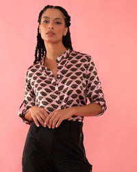 CAMISA T LEQUE GRAVATARIA ROSA