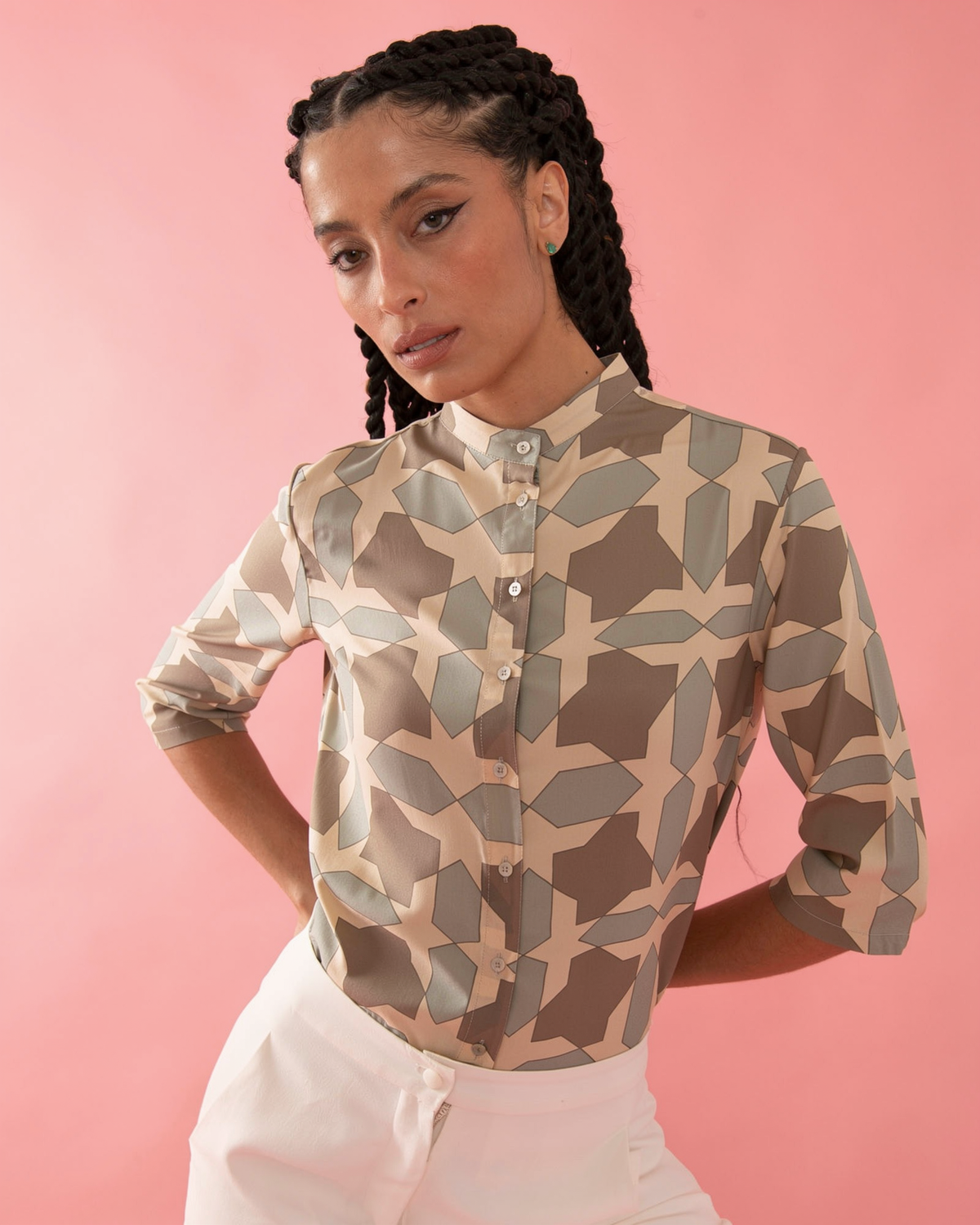 CAMISA T MÁLAGA CINZA