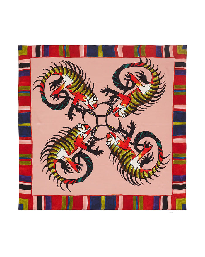 LENÇO IGUANA ROSA
