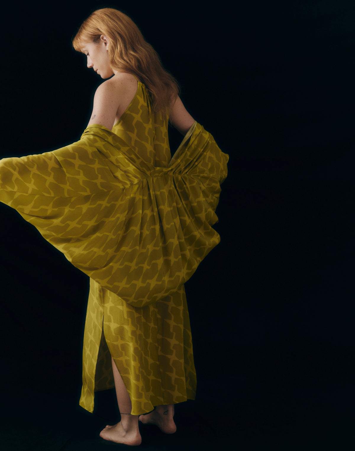 VESTIDO DE AMARRAR PIED DE POULE