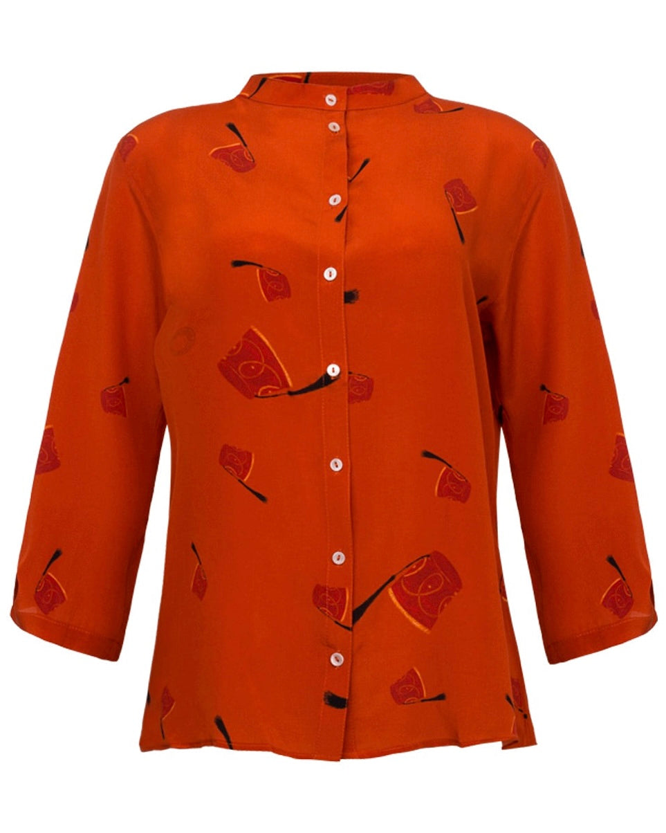 CAMISA T CASABLANCA LARANJA