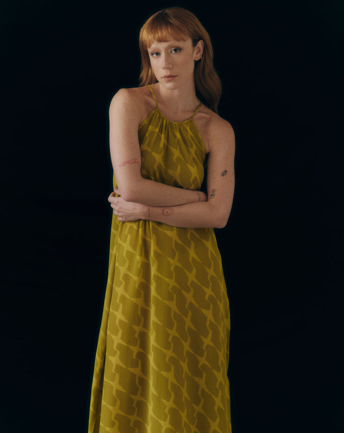 VESTIDO DE AMARRAR PIED DE POULE
