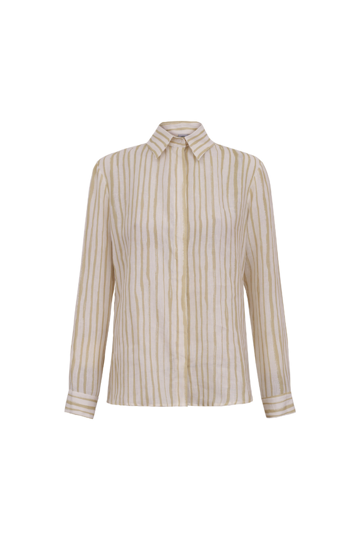 CAMISA ANA STRIPES BEGE