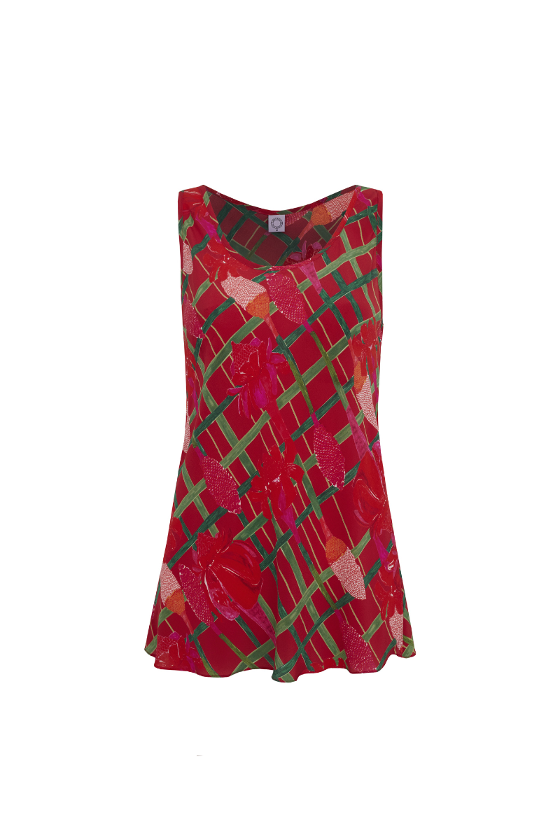 REGATA GLÓRIA BASTÃO XADREZ VERMELHO