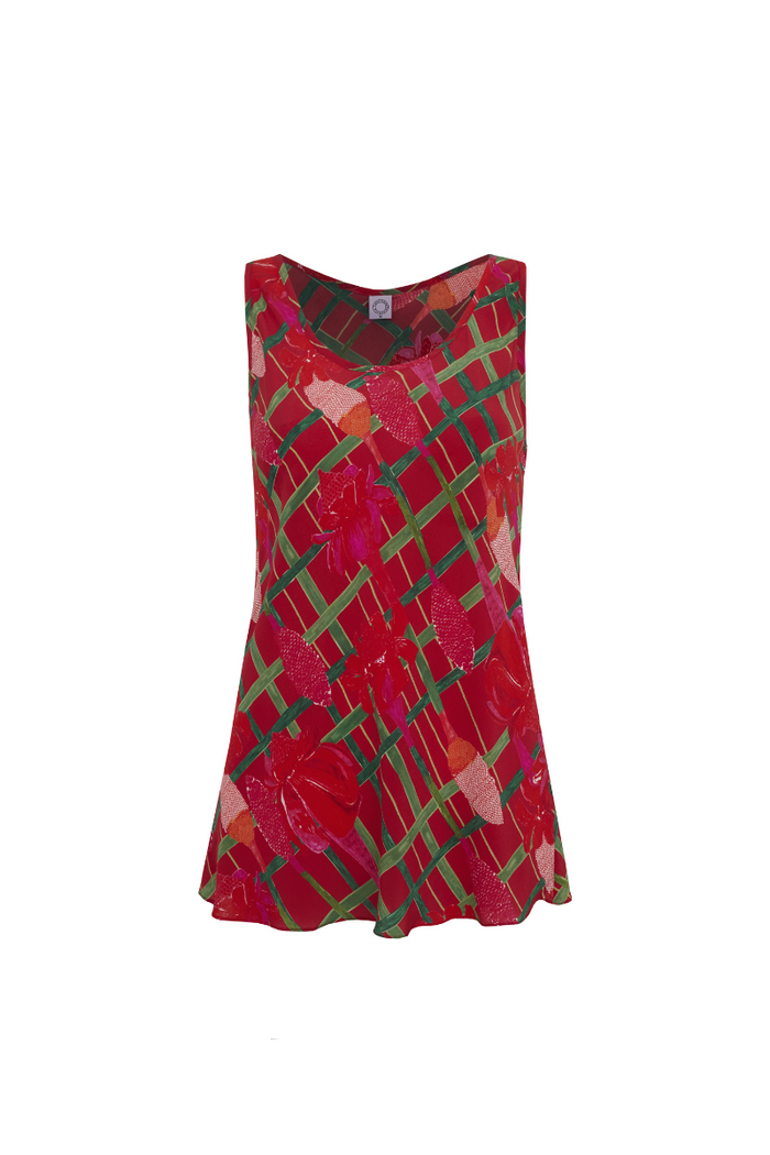 REGATA GLÓRIA BASTÃO XADREZ VERMELHO