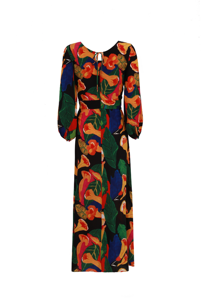 VESTIDO MANUELA TROMBETA DE ANJO PRETO