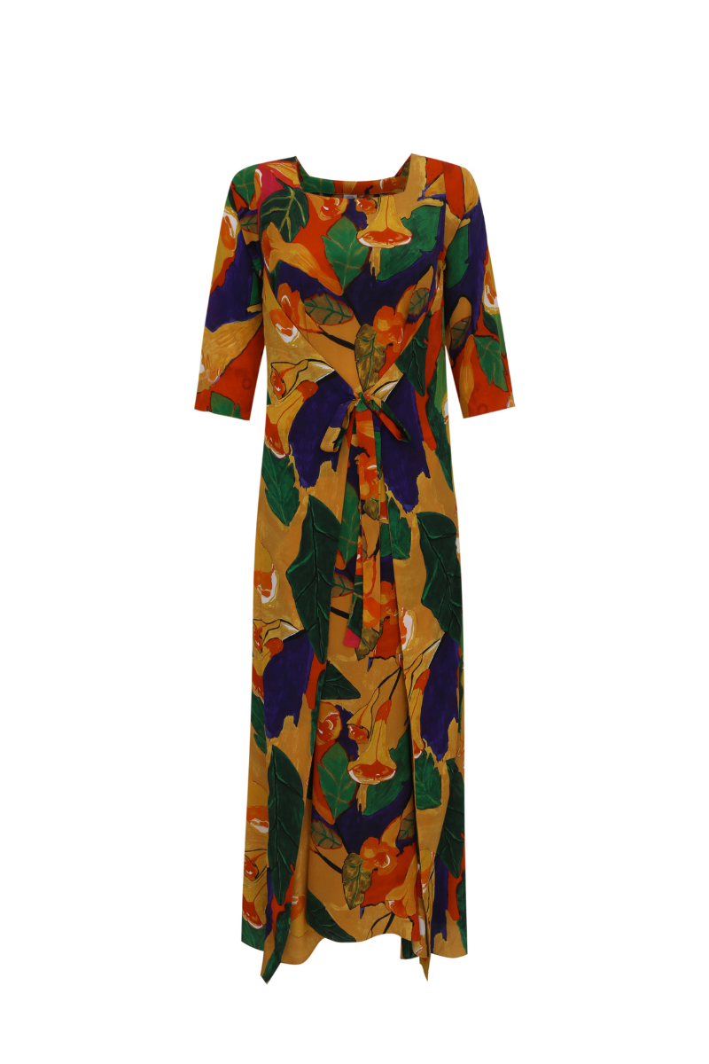 VESTIDO ASA TROMBETA DE ANJO