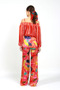 BLUSA LAYLA STRIPES VERMELHA