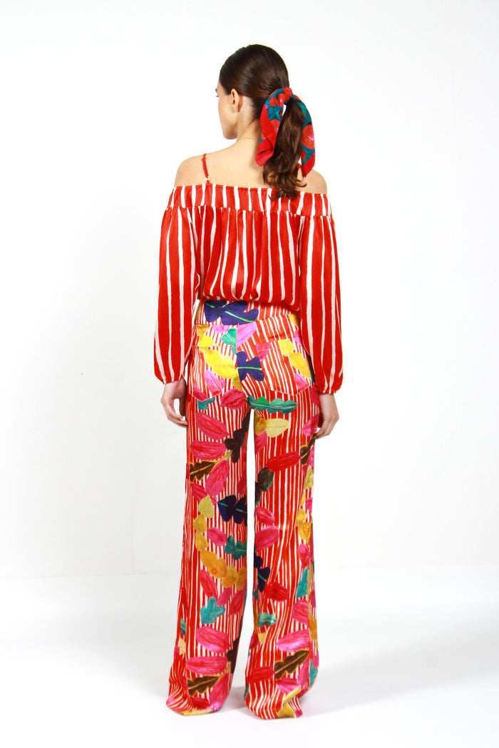 BLUSA LAYLA STRIPES VERMELHA