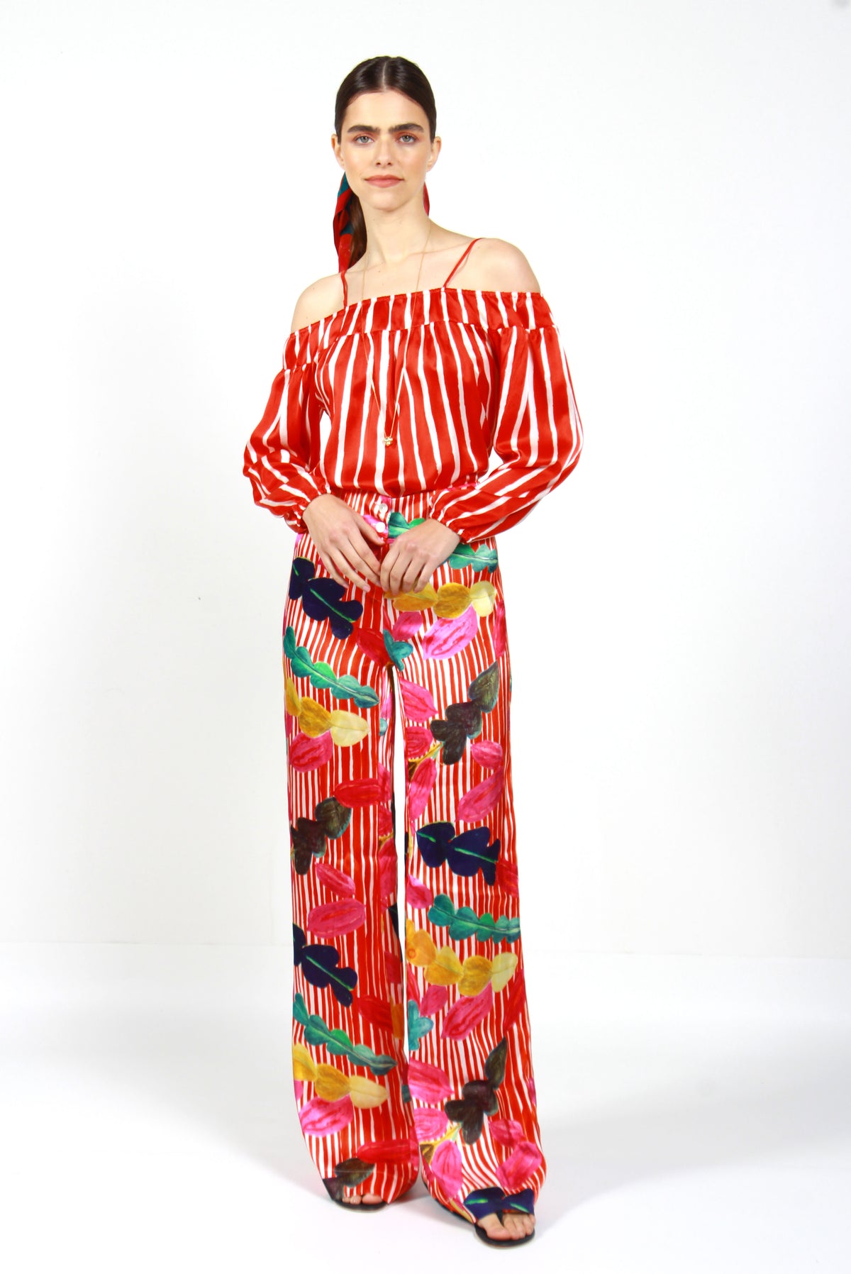 BLUSA LAYLA STRIPES VERMELHA