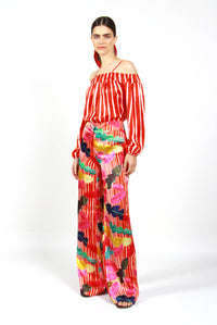 BLUSA LAYLA STRIPES VERMELHA