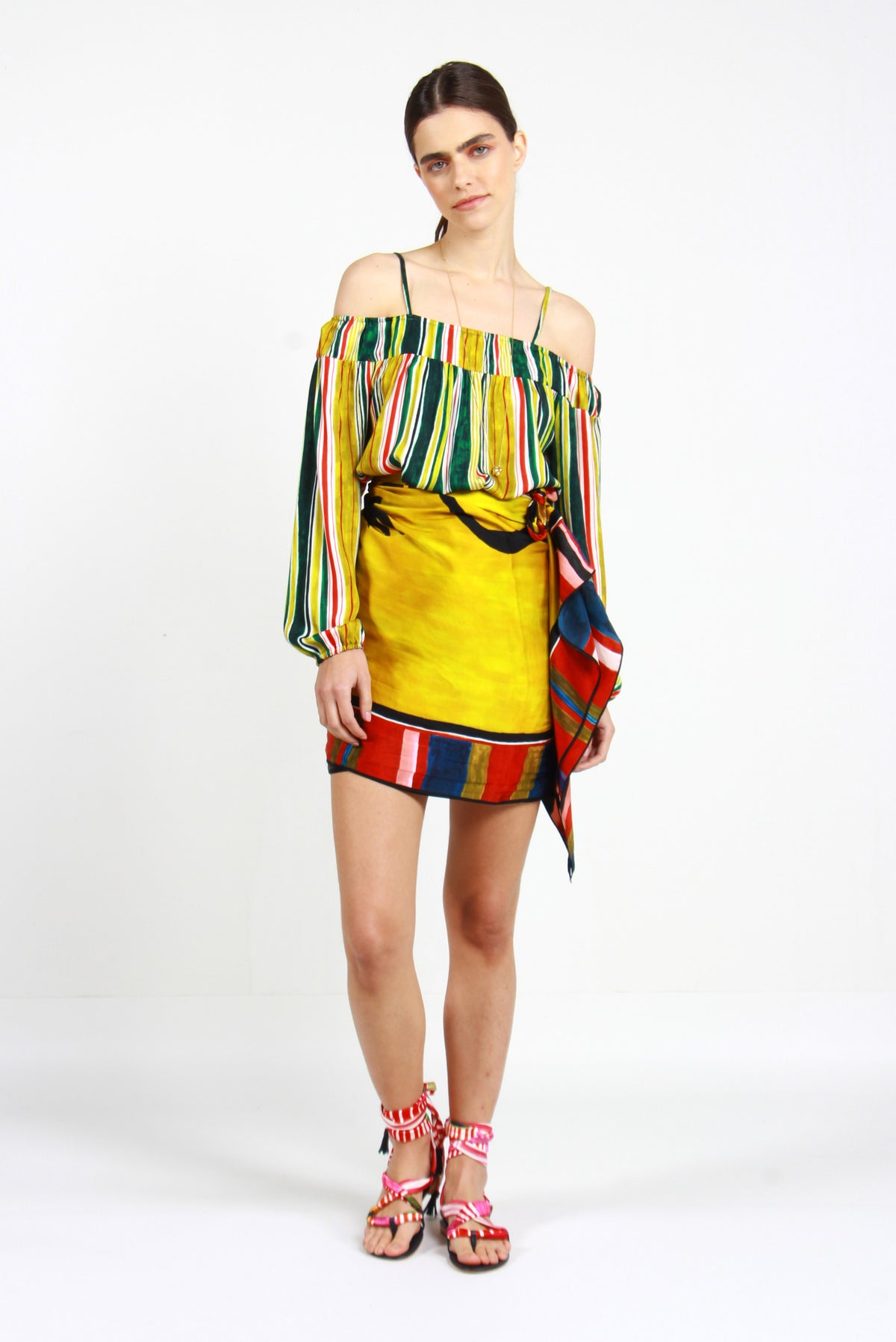 BLUSA LAYLA LISTRAS VERDE