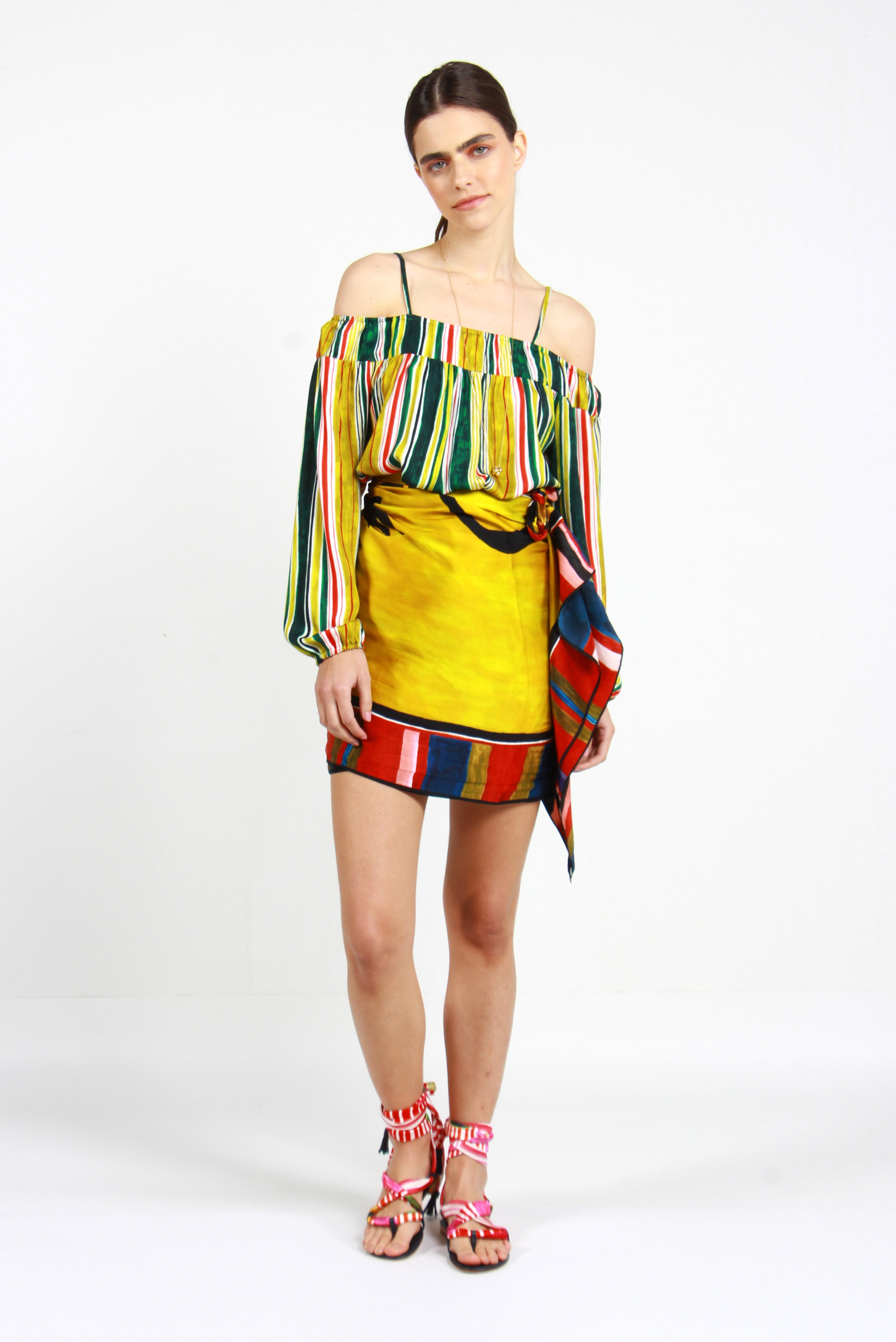 BLUSA LAYLA LISTRAS VERDE