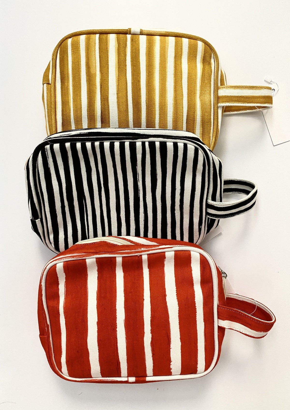 NECESSAIRE MÉDIA STRIPES PRETA