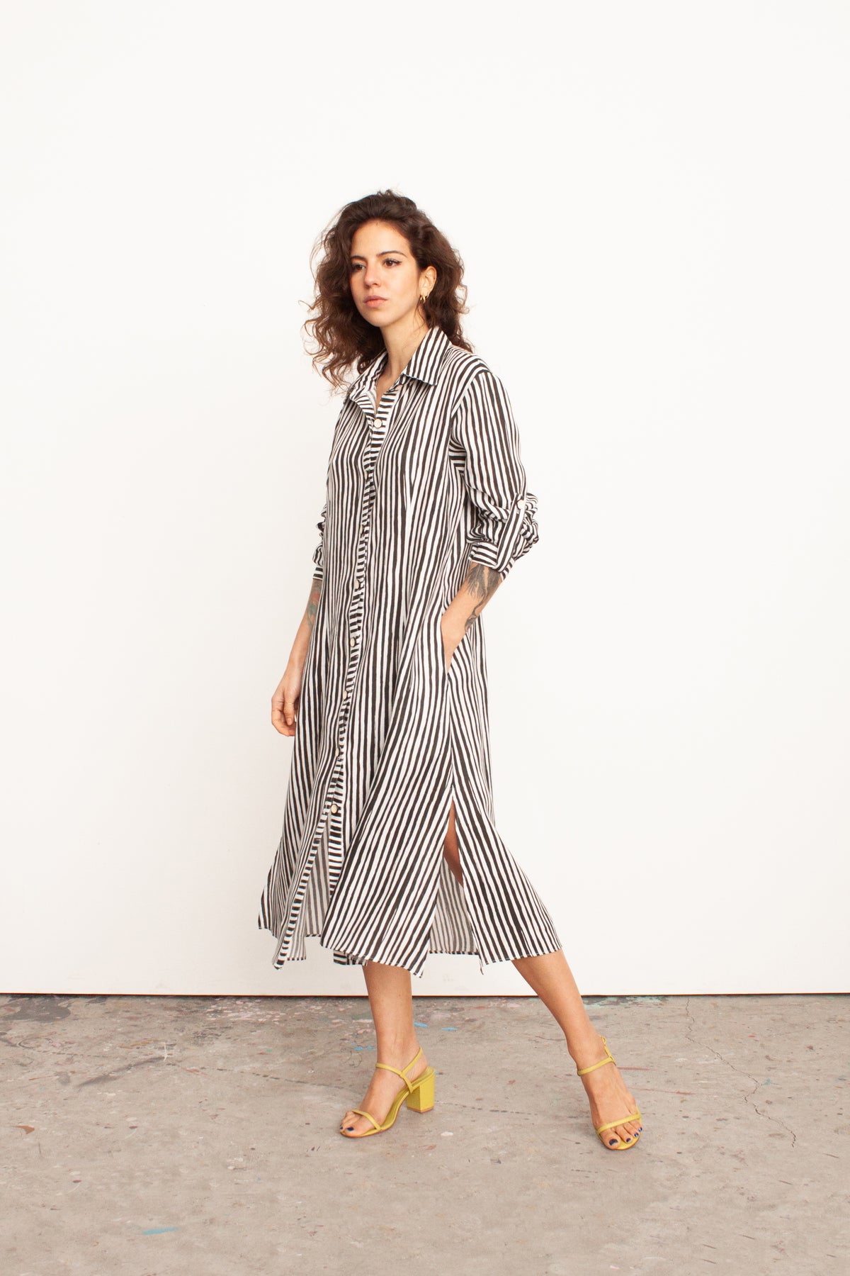 CHEMISE MIRIAM STRIPES PRETO