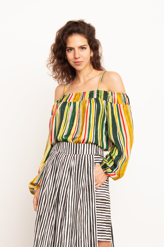BLUSA LAYLA LISTRAS VERDE