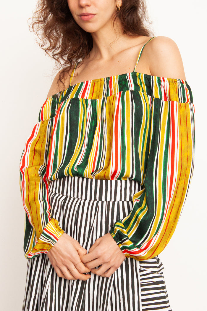 BLUSA LAYLA LISTRAS VERDE