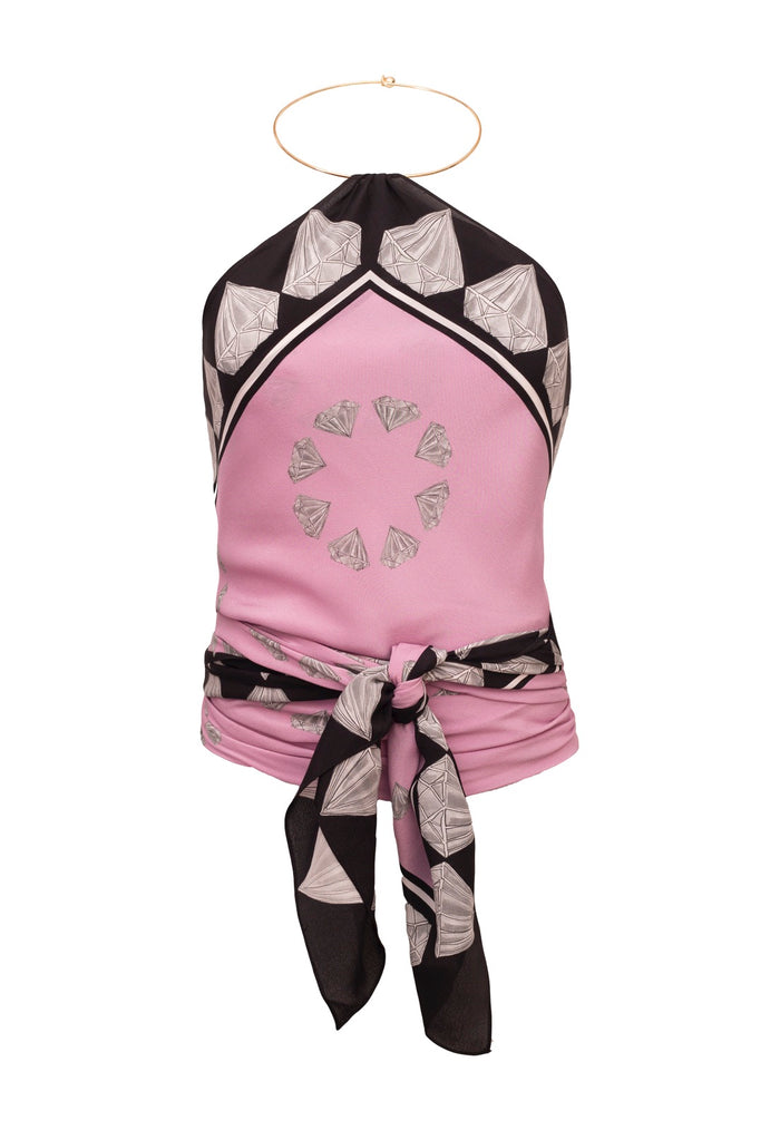 MAXI LENÇO DIAMANTE ROSA