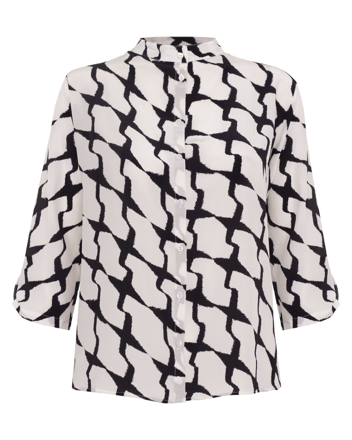 CAMISA T PIED DE POULE PRETO