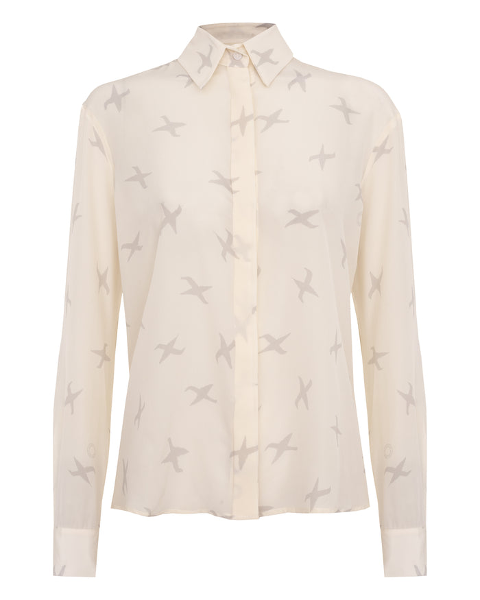 CAMISA ANA PIED DE POULE CINZA