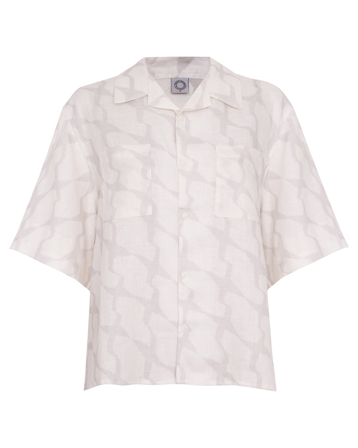 CAMISA CURTA PIED DE POULE