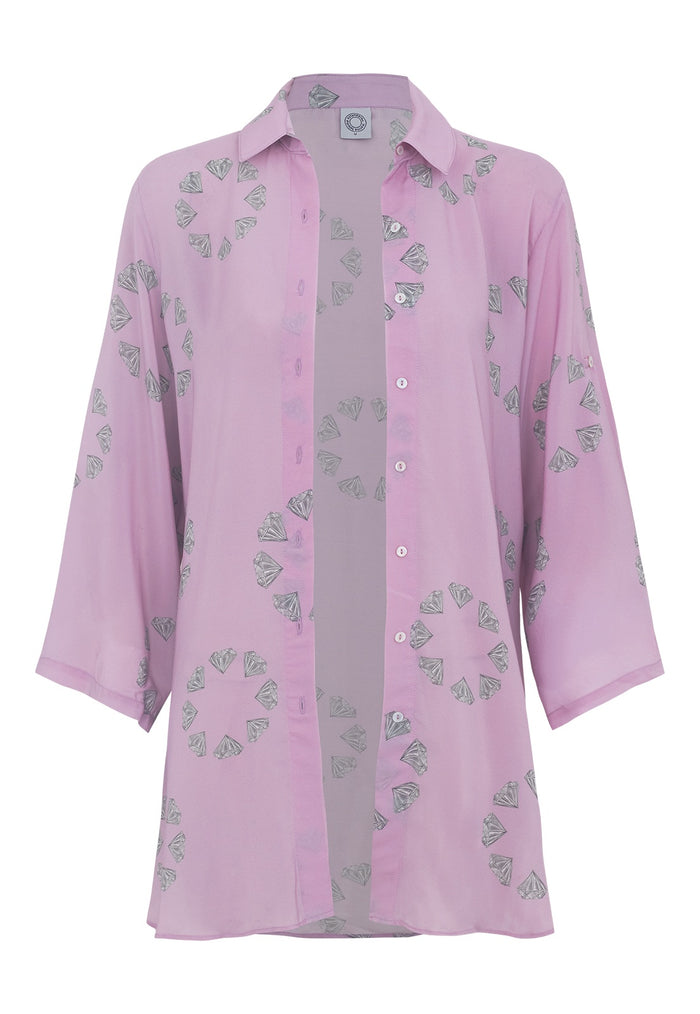 CAMISÃO ELISA DIAMANTE ROSA