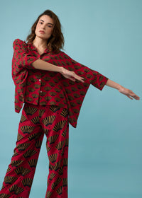 CAMISA LENÇO LEQUE VERMELHO