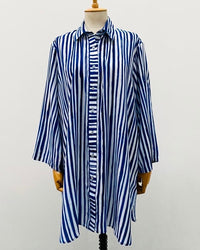 CAMISÃO ELISA STRIPES AZUL