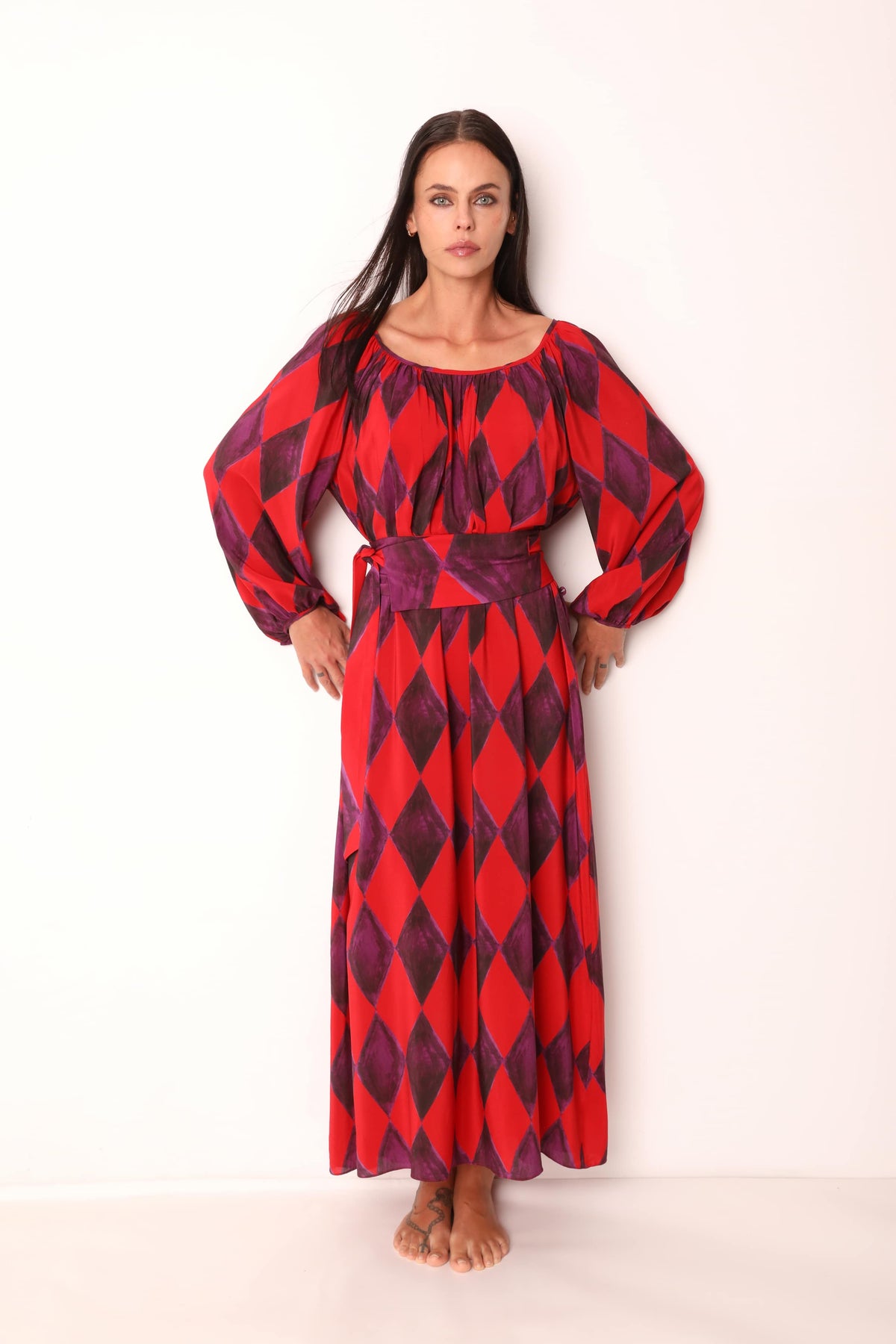 VESTIDO STELA VENEZA BERINJELA