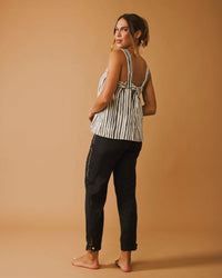 BLUSA DIVA STRIPES PRETO
