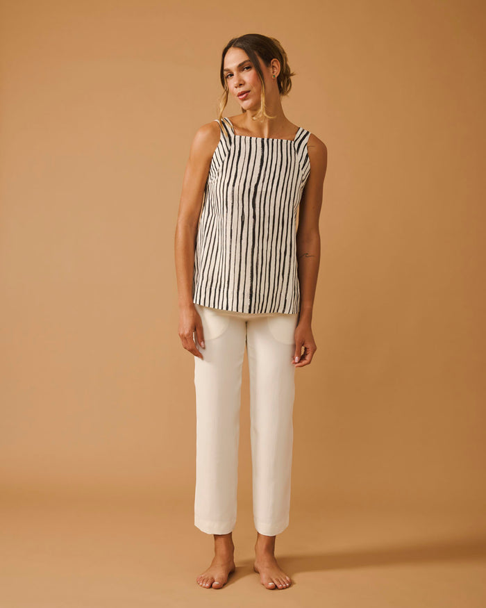 BLUSA DIVA STRIPES PRETO