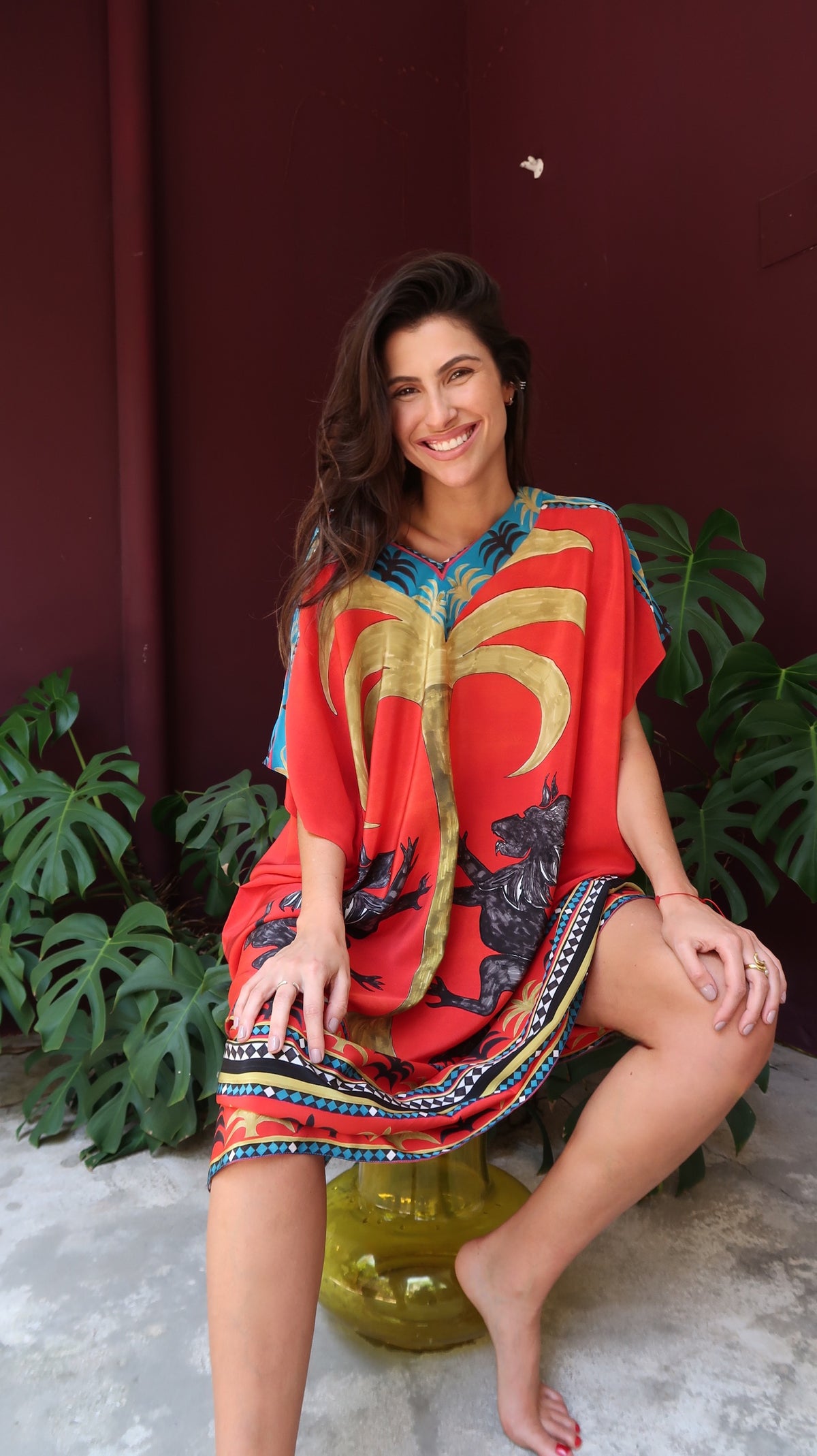 CAFTAN SEVILHA VERMELHO