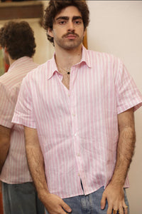 CAMISA BOY STRIPES ROSA