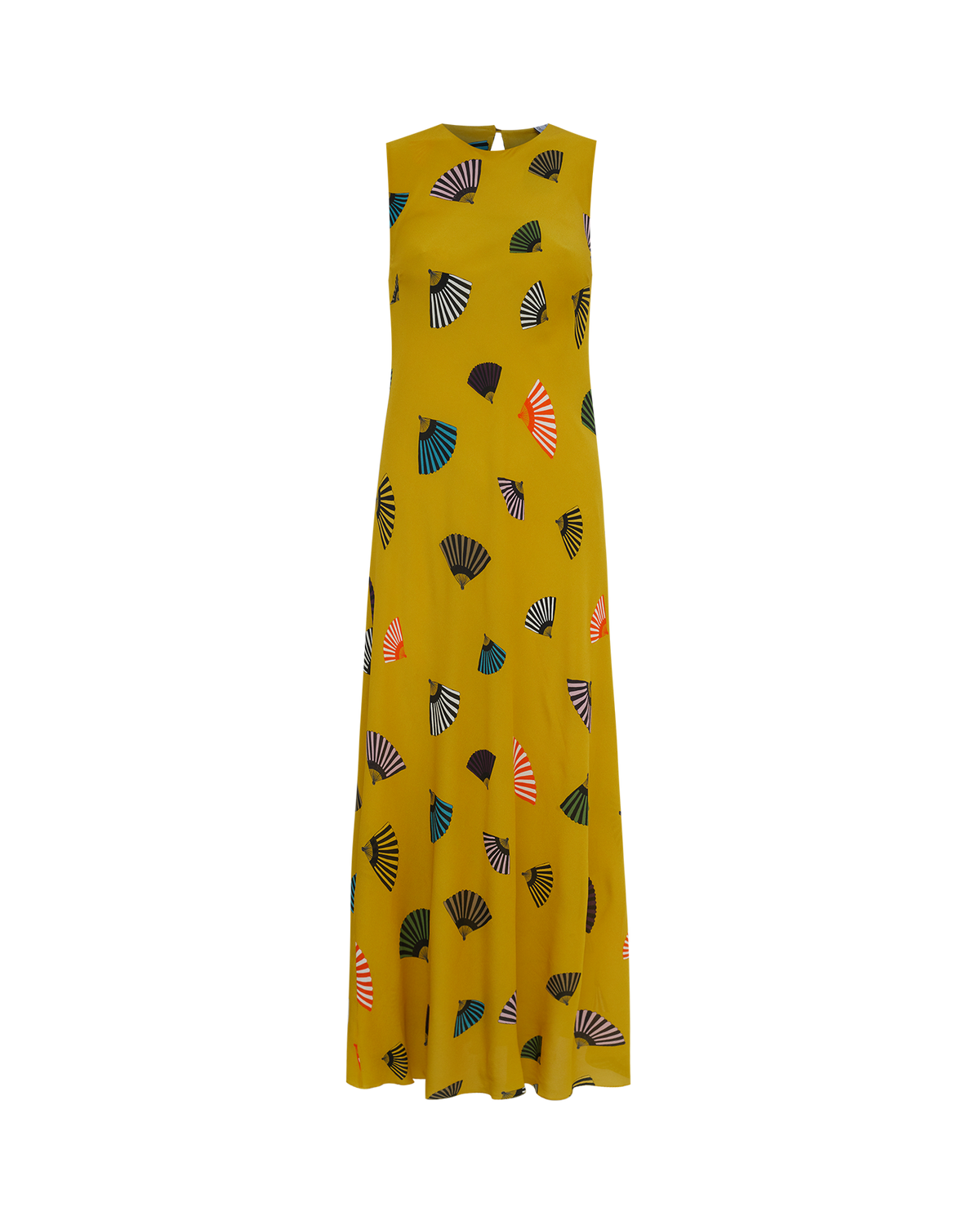 VESTIDO FLORA LEQUE MOSTARDA