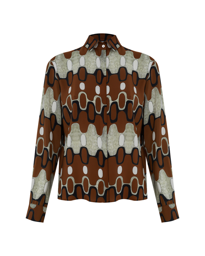 CAMISA ANA IPANEMA MARROM