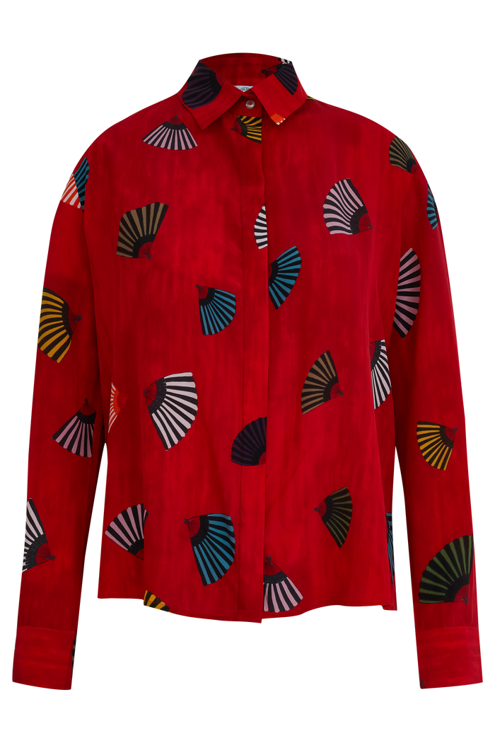 CAMISA ANA LEQUE VERMELHA