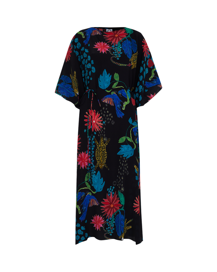 CAFTAN AMÉLIA PARAÍSO PRETO
