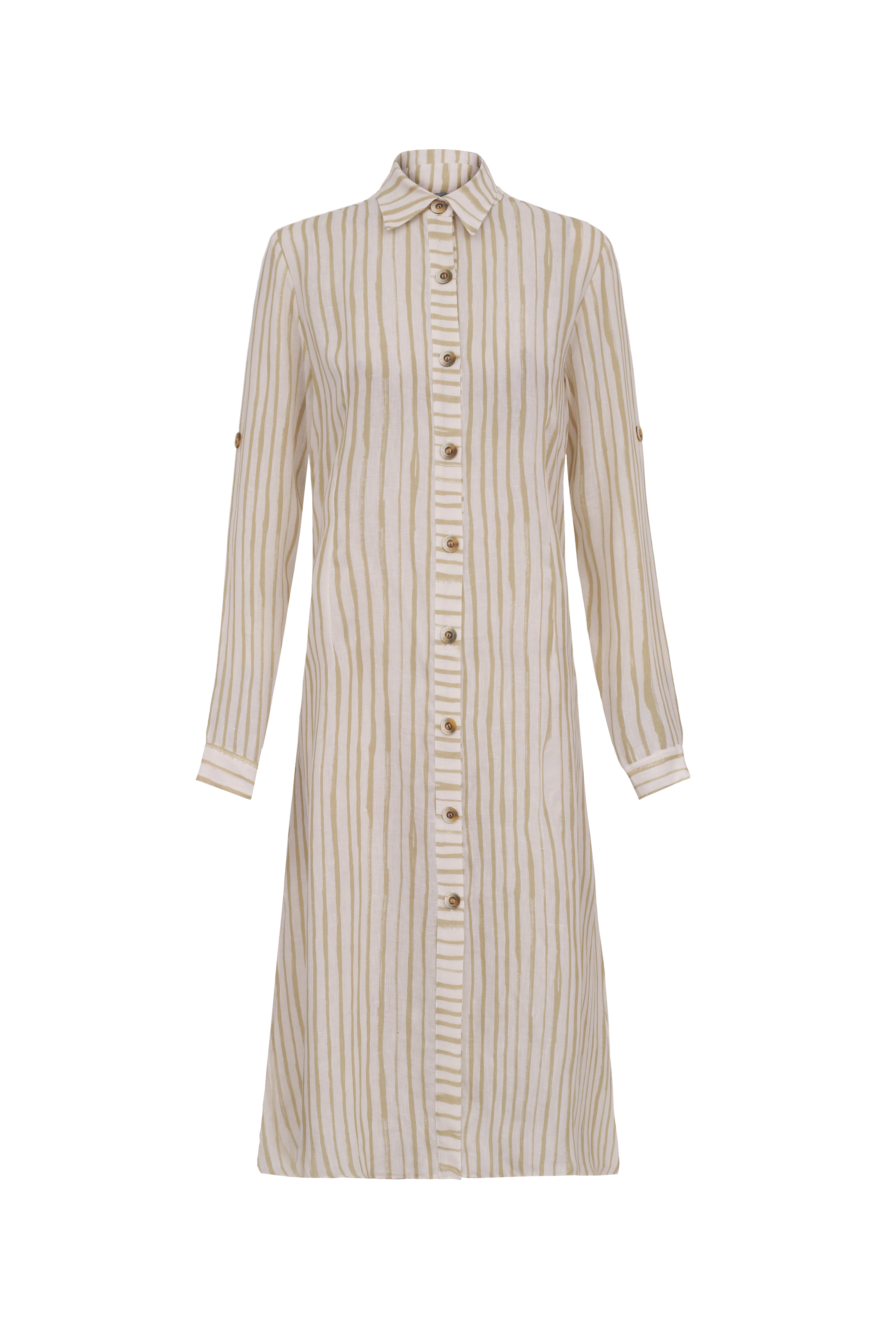 CHEMISE MIRIAM STRIPES BEGE