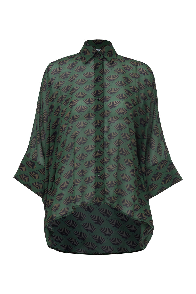 CAMISA LENÇO LEQUES VERDE