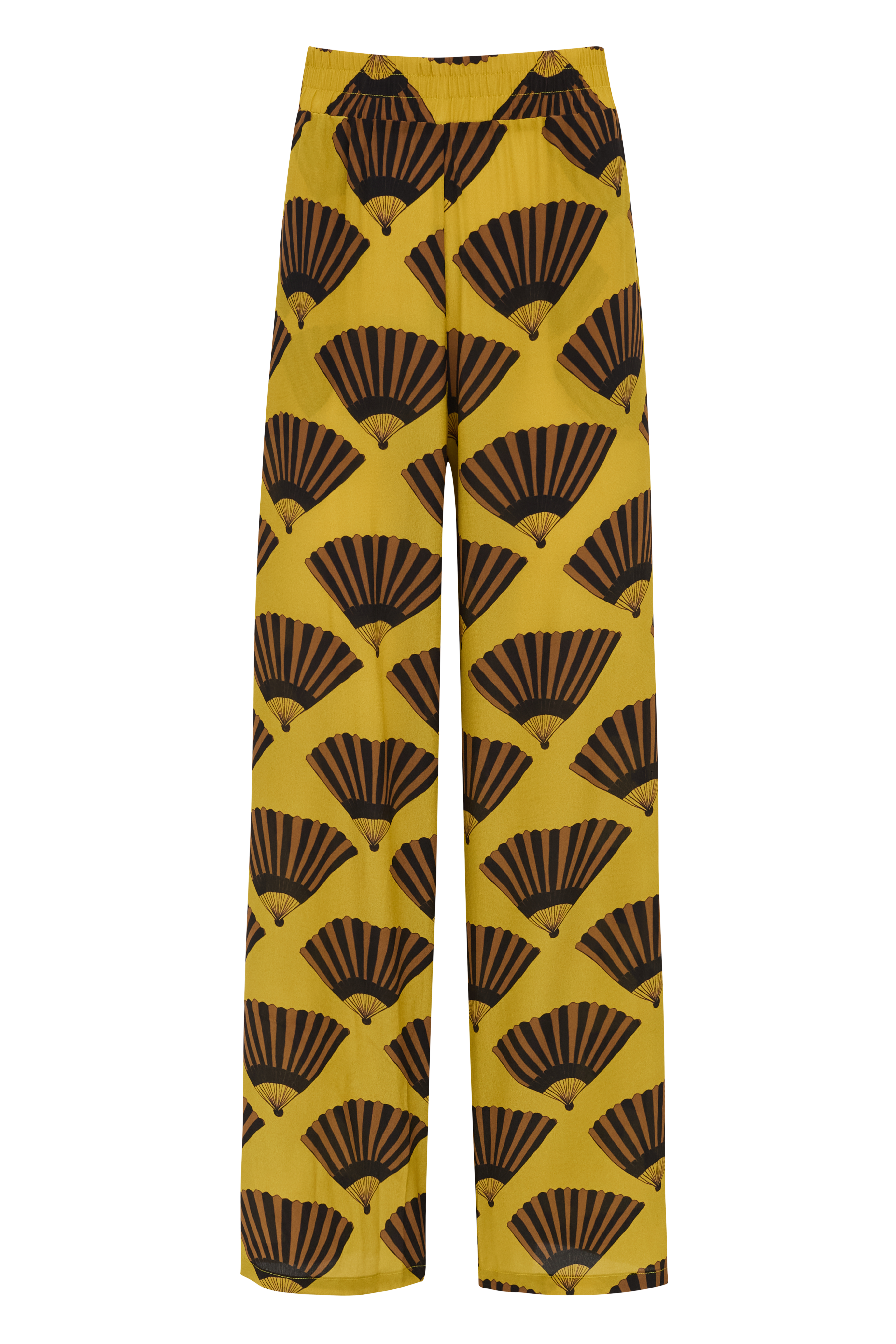 CALÇA LEQUES MOSTARDA