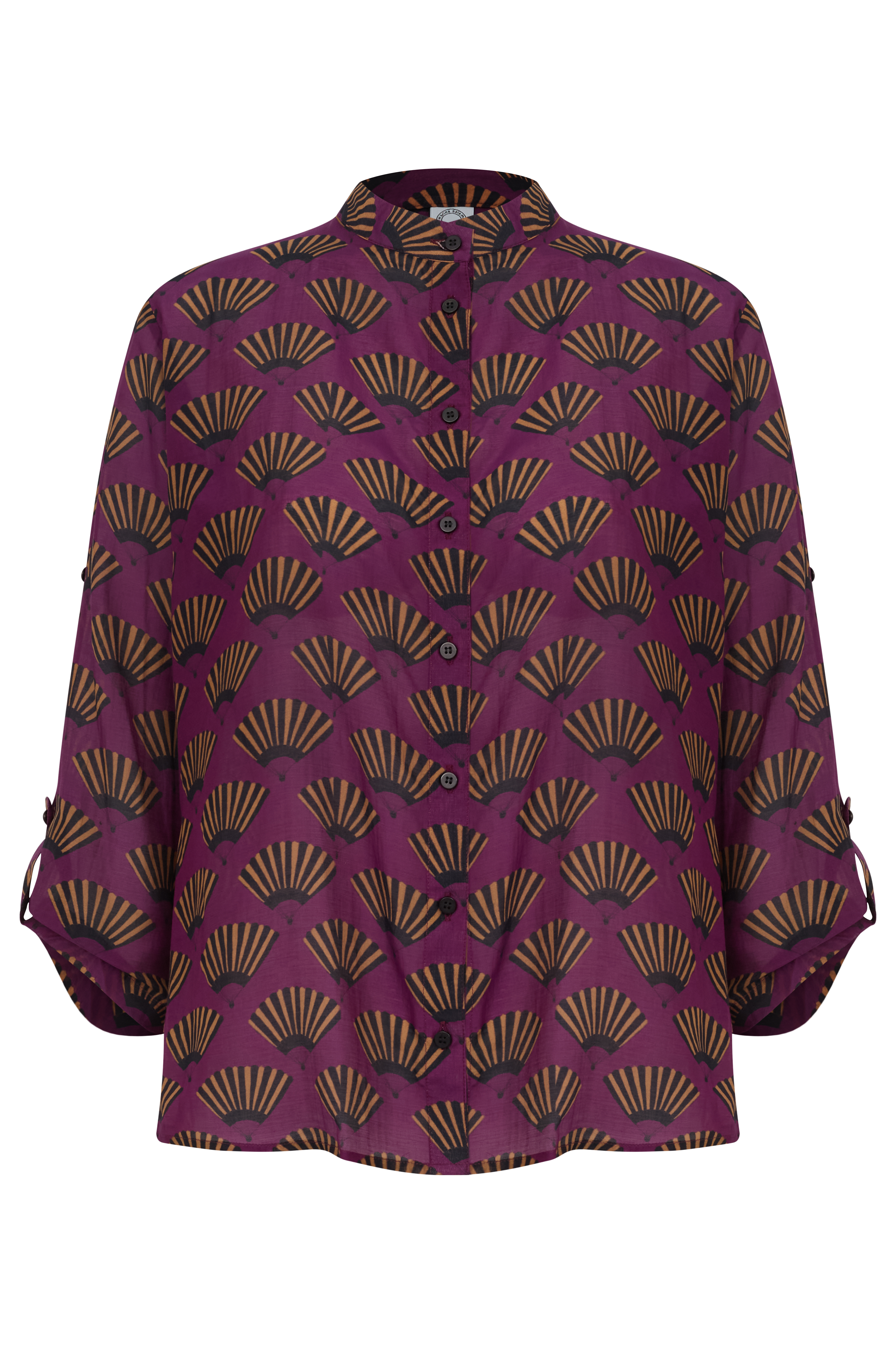 CAMISA T LEQUES BERINJELA