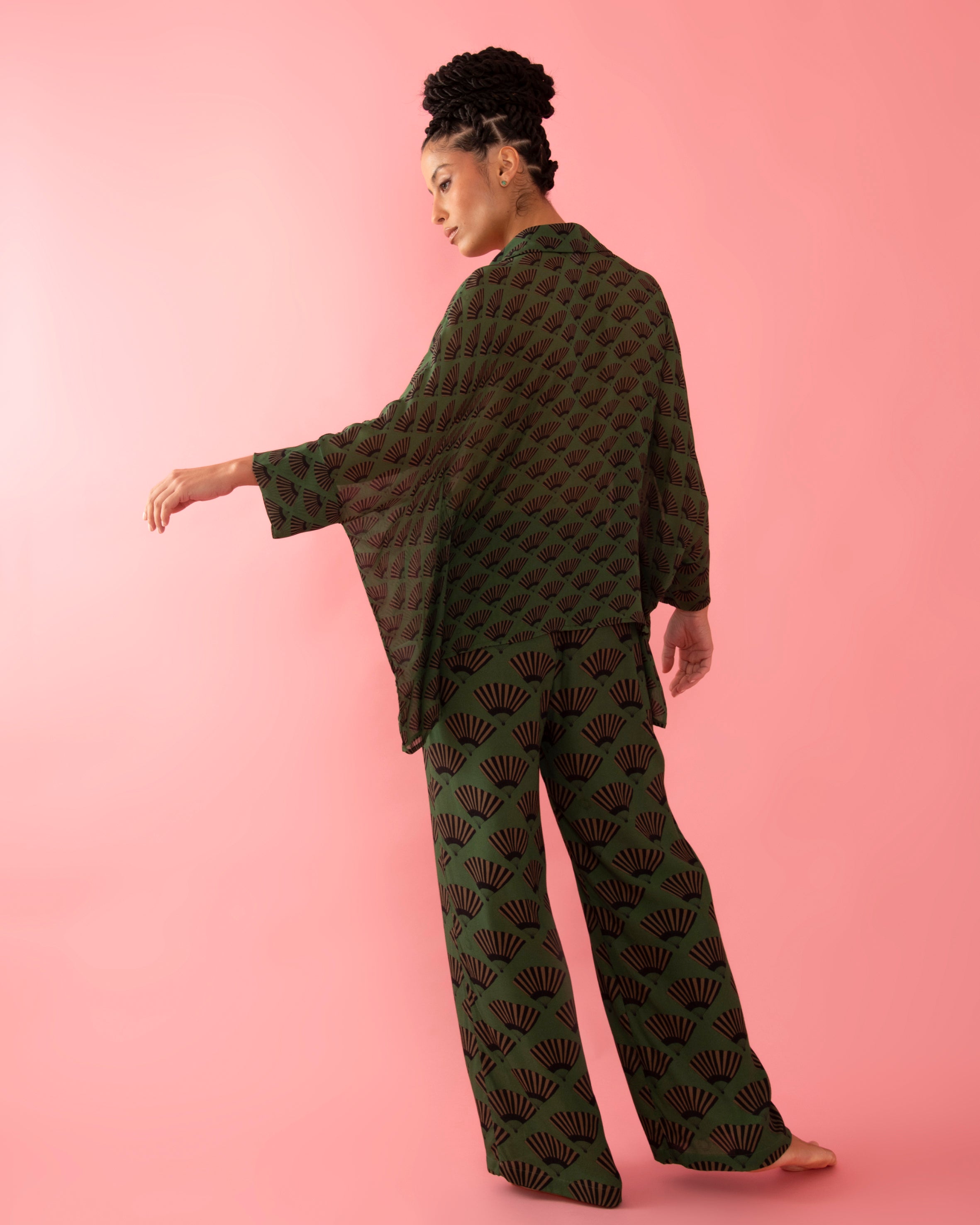CAMISA LENÇO LEQUE VERDE