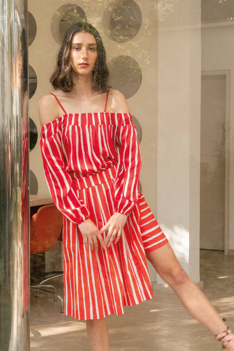 SAIA PARIS STRIPE VERMELHO