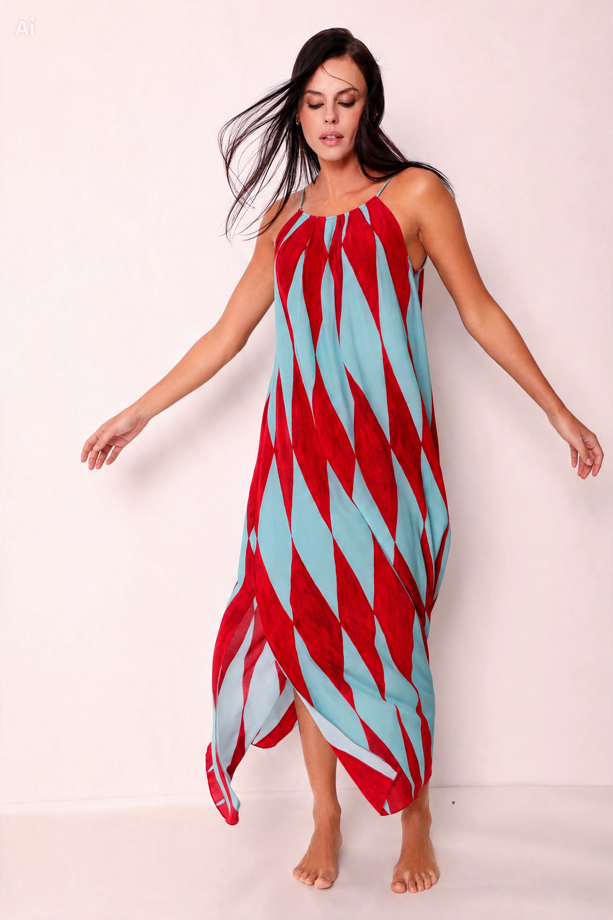 VESTIDO LUIZA VENEZA TURQUESA