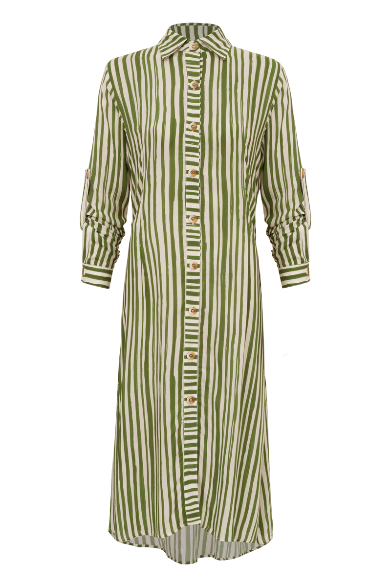 CHEMISE MIRIAM STRIPES VERDE