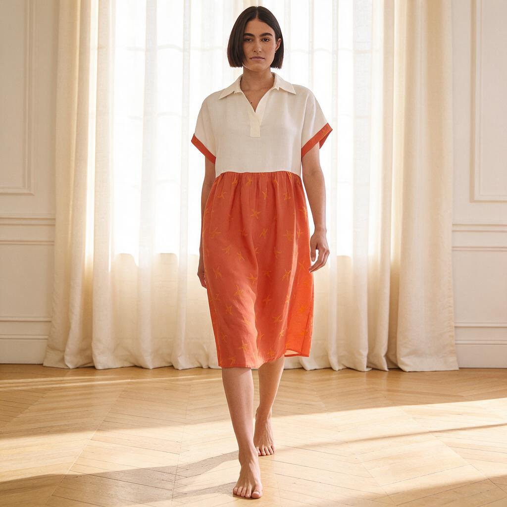 VESTIDO VIC PIED DE POULE