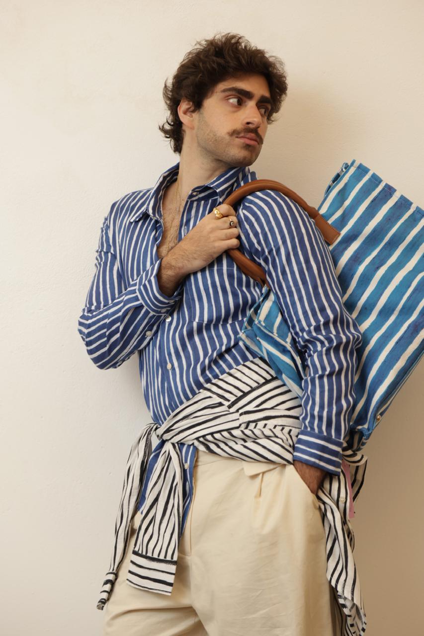 CAMISA PEDRO STRIPES AZUL