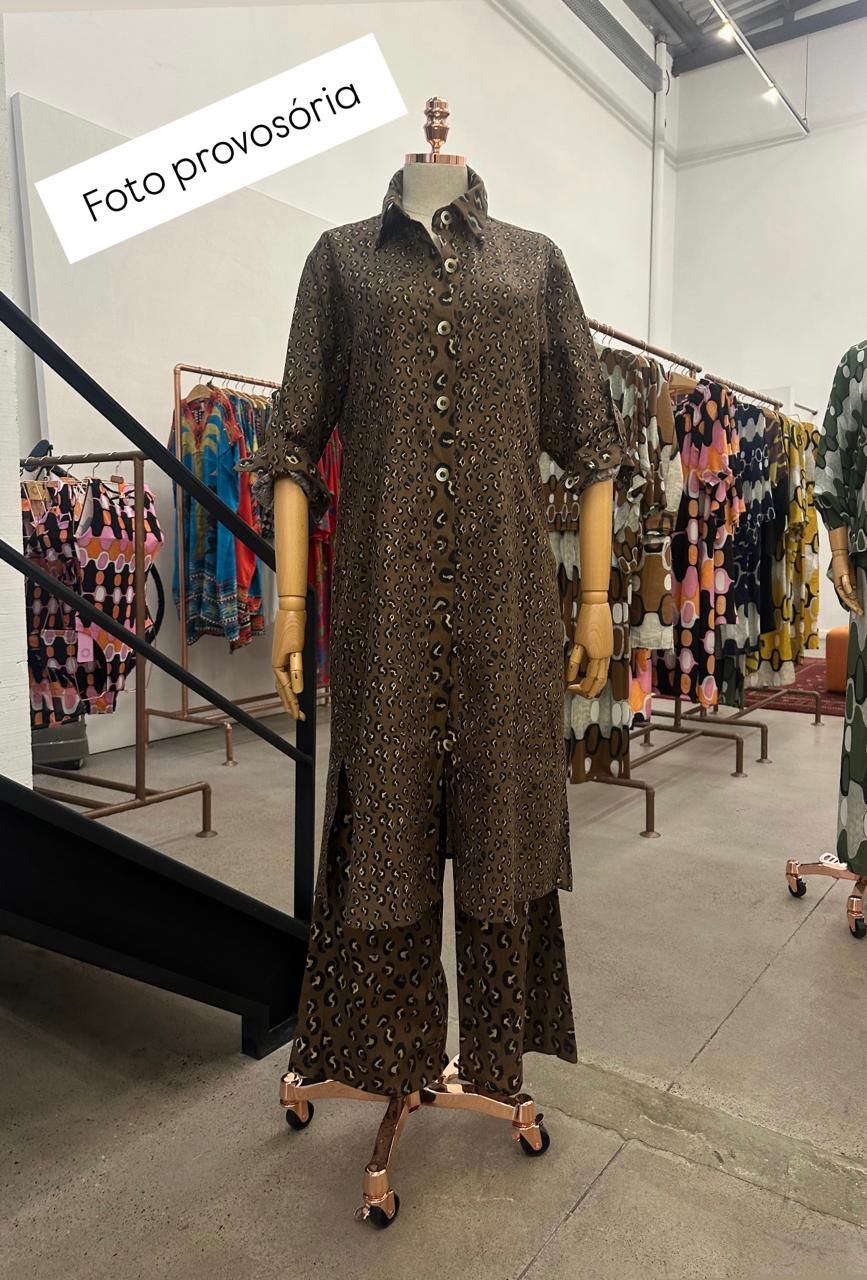 CHEMISE ONÇA MARROM